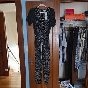 Piper & Scoot Black Floral Jumpsuit